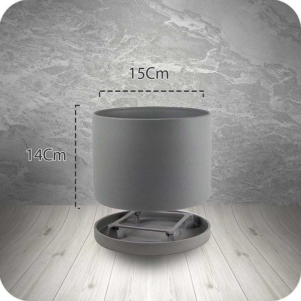 Горшок 1,7л серый 103/15-3 х12 