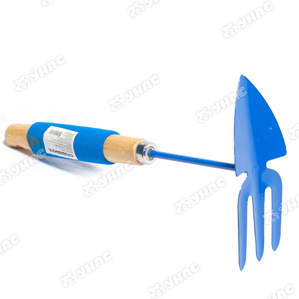 Мотыжка-рыхлитель (JD6003 E) комбинированный лепесток деревянная ручка мягкая вставка САДОВИТА