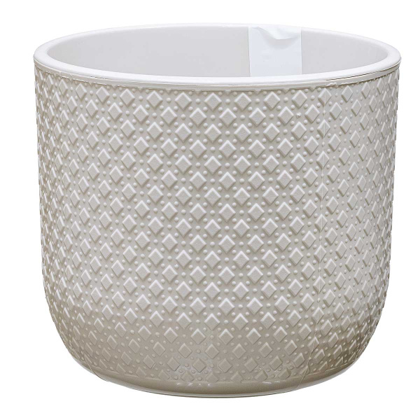 Кашпо "Клевер" 4,5л Льняной Авеню Пласт 