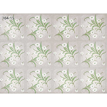 Клеенка т/о 125*25м 1сорт 164/15(ромашки,сер)Тверь