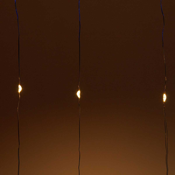 Гирлянда штора LED LLN-32-6 240л 3*2м ЦВЕТНОЙ провод "капелька"(100)