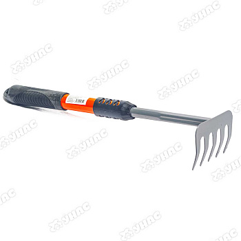 Грабли малые, 5 зубьев (JD6057-1 С), с длинной металлической ручкой Садовита