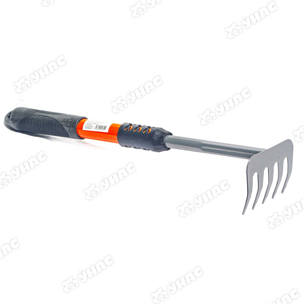 Грабли малые, 5 зубьев (JD6057-1 С), с длинной металлической ручкой Садовита