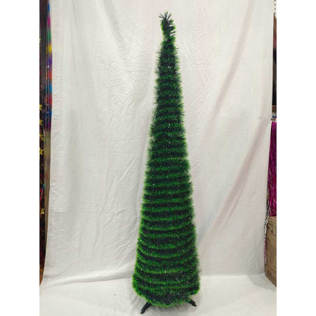 Елка складная 180 см 9222-18 зеленая 2-х цветная мишура (12)