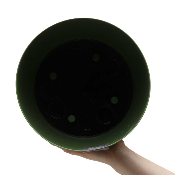 Горшок ВИЕННА D250мм 9л кругл со встав оливковый 