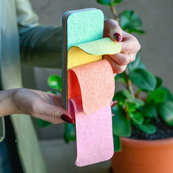 Губка микрофибра+ПУ NA2564 16,5*7см 12 слойная (260