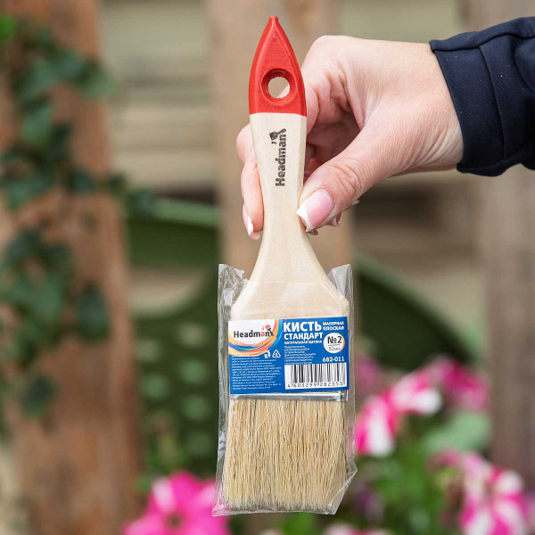 Кисть малярн плоская СТАНДАРТ Headman нат щет 2" (50мм) 682-011