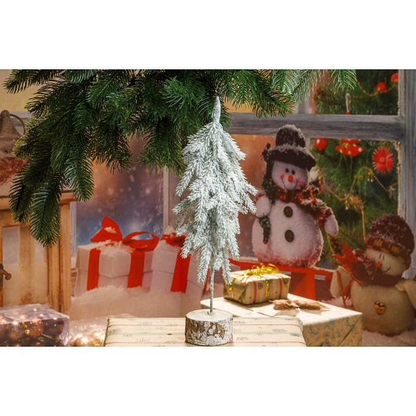 Елка РТ22-301 30см заснеженная на пенечке