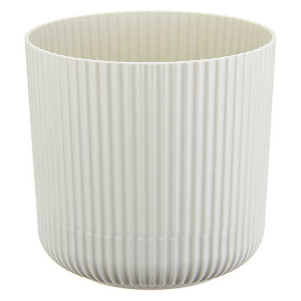 Кашпо ВЕЛЬВЕТ D160мм 2,5л бел ротанг М3181 х16 