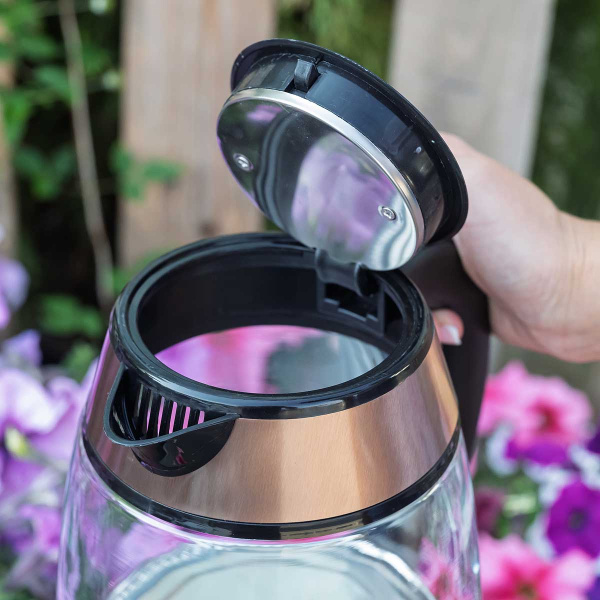 Эл. чайник Добрыня 1,8л 1800Вт стекло DO-1262 медь