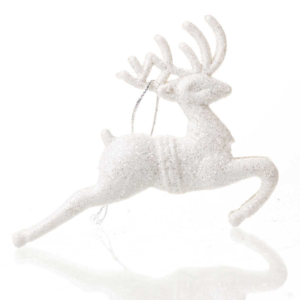 Подвеска JT20-LBY536 Олени белые 2шт 10см (600)