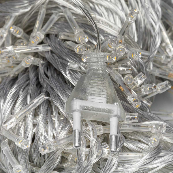 Гирлянда LED L-6-1 240л прозр.провод ТЕП.БЕЛЫЙ х60