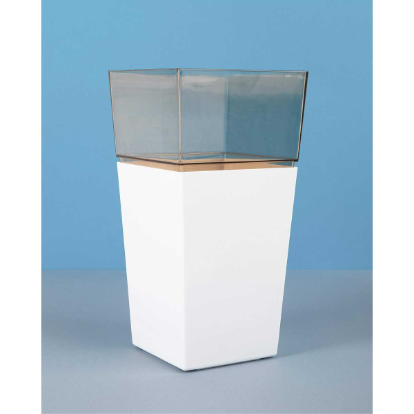 Кашпо Астра 1,8л прозр-белый ПластАвеню х6 