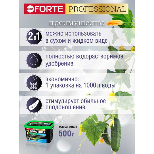 Бона Форте 500 гр для огурцов и кабачков х12 