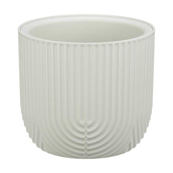 Кашпо РАМОНА D180мм 1,9л со вставкой белый ротанг М3261 х15 