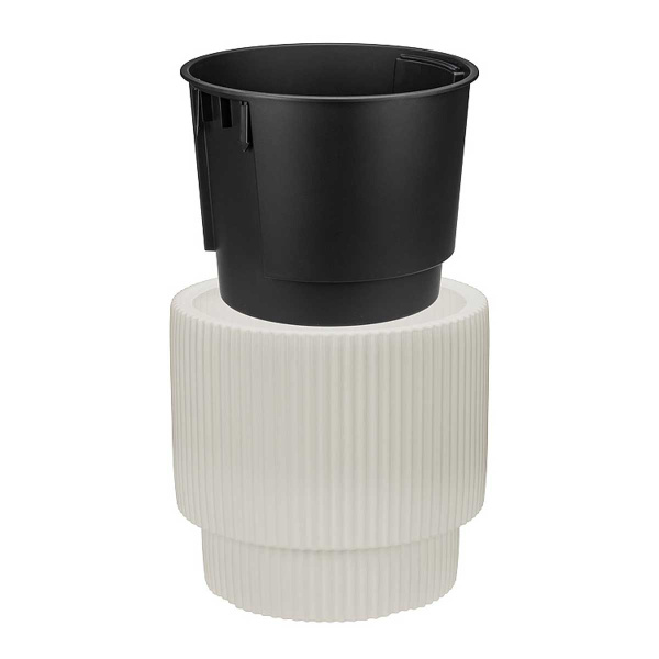 Кашпо СТРИП 40 л со вставкой Белый М3414 х1 