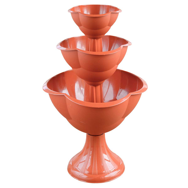 Кашпо 3-х ярусн. Водопад Терракот Бриг 