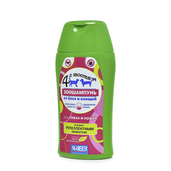 Четыре с хвостиком Шампунь для кошек и собак 180мл АВ1070 x30