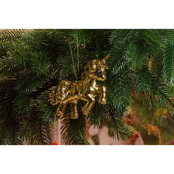 Шар SFOP21036-B 1шт 12см Единорожка золото(416)