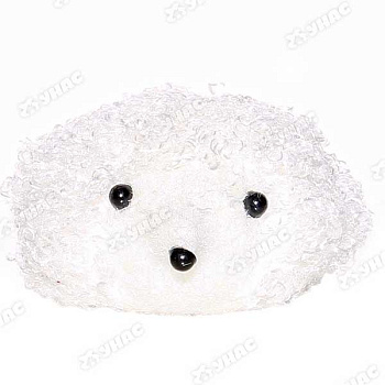 Фигурка новогод. Ежик 10см белый AN-117(294)