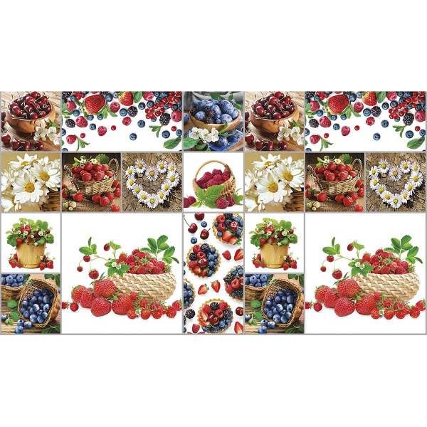 Клеенка н/о 135*20  ПЕРФЕКТ 636/0 Ягоды, ромашка Тверь