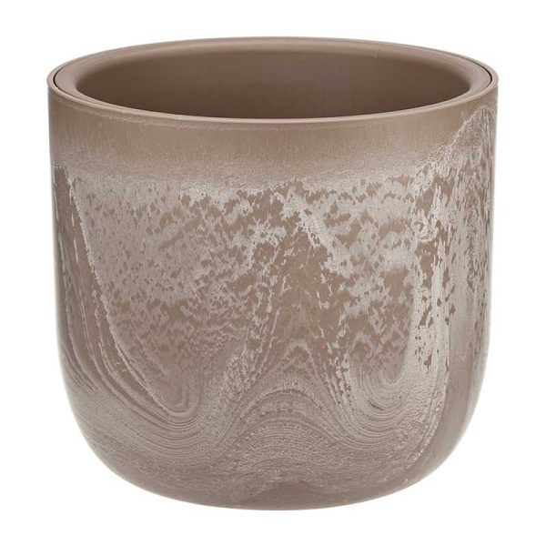 Кашпо МИКРИТ D280мм 7,8л со вставкой бежевый слайн М3267 х1 