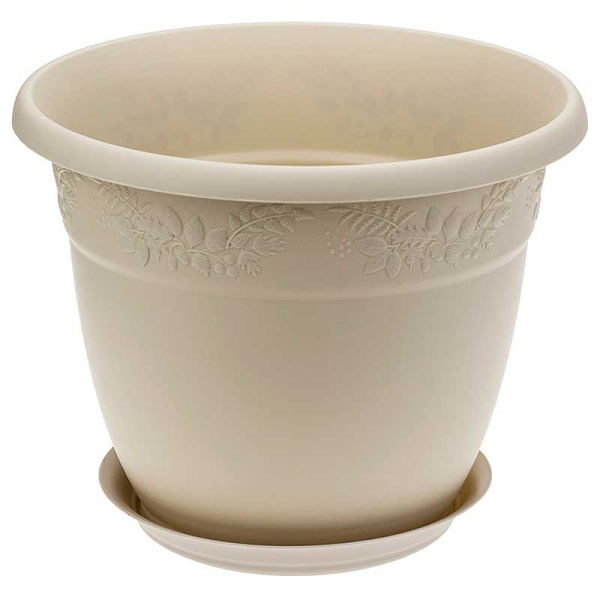 Кашпо РЯБИНА 160мм 1,4л с подст. латте М3053 (20) 