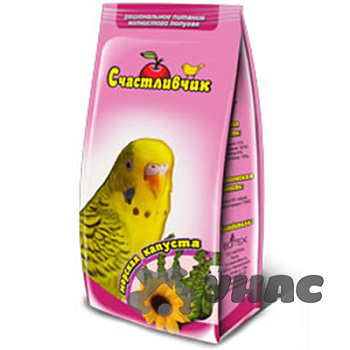 Счастливчик Корм для волнистых попугаев 350 г Морская капуста 1143 х20