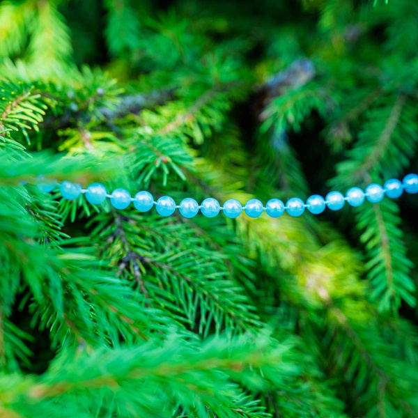 Цепь новогодняя 5ZLAZ8-5-4 Шарик d-0.8 мм 5 м лазурь