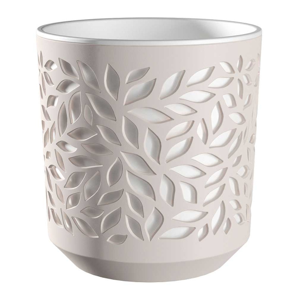 Кашпо Leaves 1,25л Пудра/Белый 