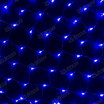 Гирлянда сетка LED LW/1-7 132 лампочек, прозрачный провод 1,5*1,5 синий