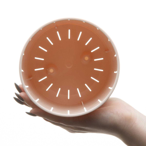 Кашпо Leaves 1,25л Мокачино/Пудра КШ-2083 х28 