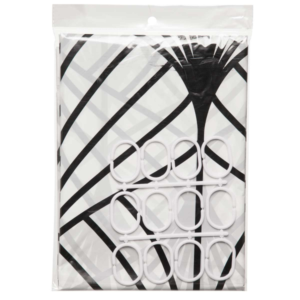 Шторы для ванной 180*180 см с рисунком ПВХ G-9-4 