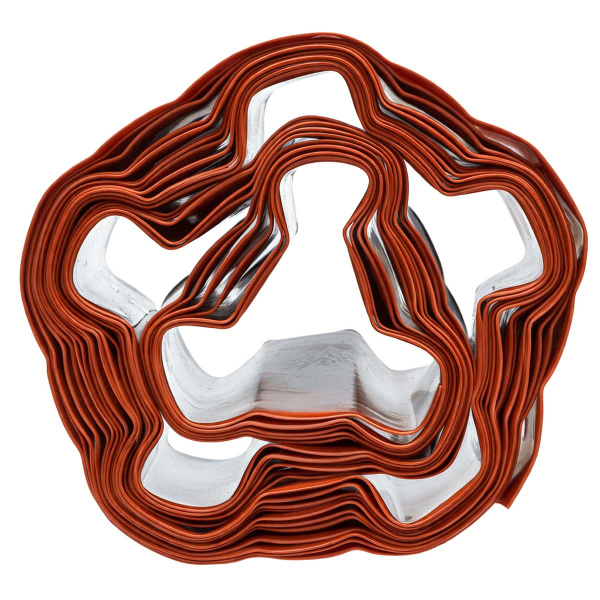 Лента бордюрная ВОЛНА Длина 9м высота 20см коричневая