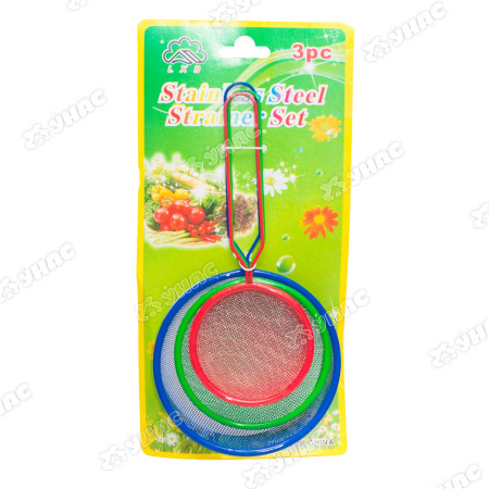 Сито НАБОР 3пр 8/10/12 см метал.цветн.NA021(144)