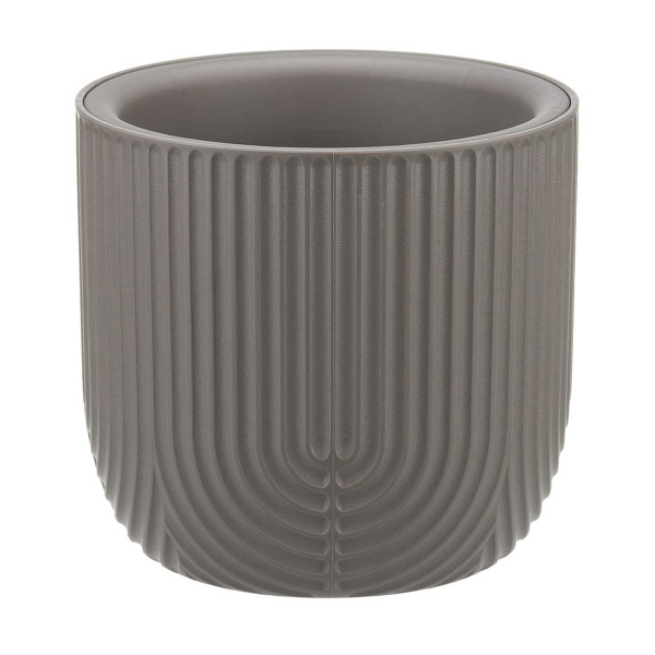 Кашпо РАМОНА D150мм 1 л со вставкой французcкий серый М3260 х12 