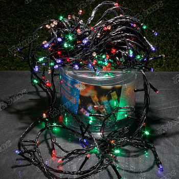 Гирлянда LED LН-5-6 200 ламп черный провод для соединения цветной