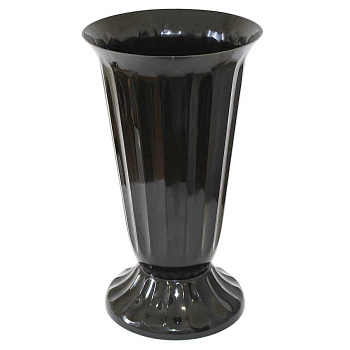 Ваза "Цветочная" №4 (17л) черная 03004 Милих (10)