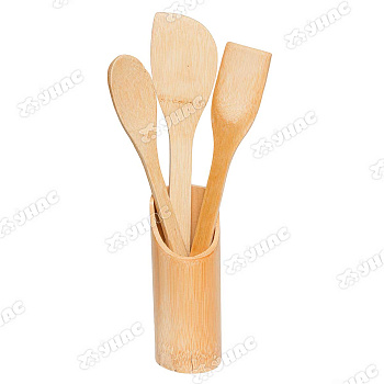 Лопатка бамбук 3шт. в бамбук.стакане NA716-B (100)