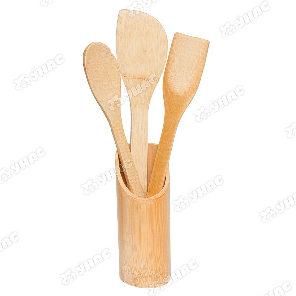 Лопатка бамбук 3шт. в бамбук.стакане NA716-B (100)