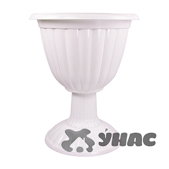 Горшок ЖАСМИН 18л высокая ножка БЕЛ БШ1392 (5)