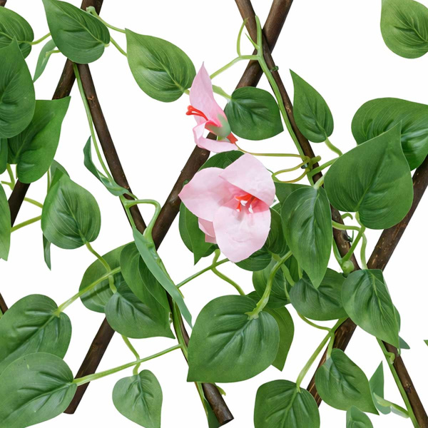 Раздвижная изгородь NA2658 маленький лист розовые цветы120*250см (30)