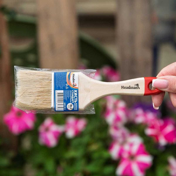 Кисть малярн плоская СТАНДАРТ Headman нат щет 2" (50мм) 682-011