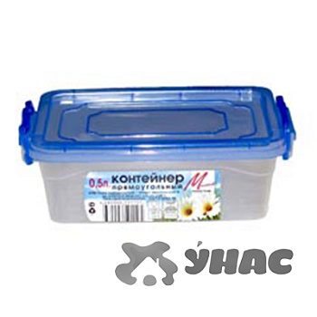 Контейнер 0,5 л прямоугольный для продуктов МилихПластик 06305