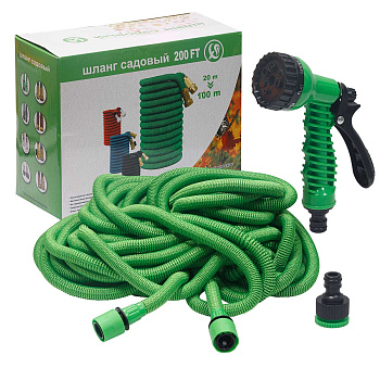 Шланг поливочный 20-100м 7режимов, пластиковый фитинг S3003-100