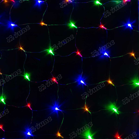 Гирлянда сетка LED LW-3-6 240 лампочек, прозрачный провод 2*2,5 цветной