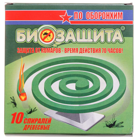Антикомар СПИРАЛИ 10шт б/з (зеленые) ОБОРОНХИМ х60