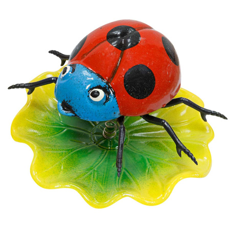 Штекер садовый Жук на листе на пружинке NA1488 10*7см (288)