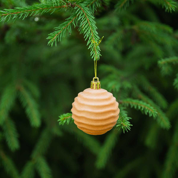 Набор елочных украшений LN09-6 6 см 12 шт Шары БАРХАТ