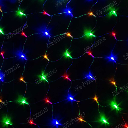 Гирлянда сетка LED LW-0-6 132 лампочек, прозрачный провод 1,3*1,3 цветной